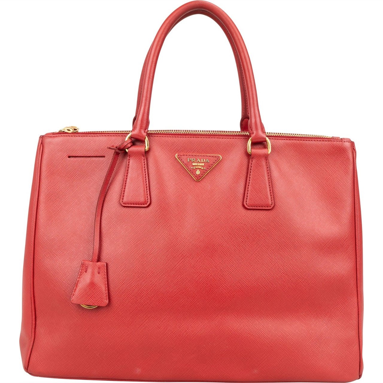 Prada Prada Saffiano Leather Galleria Handbag Rood