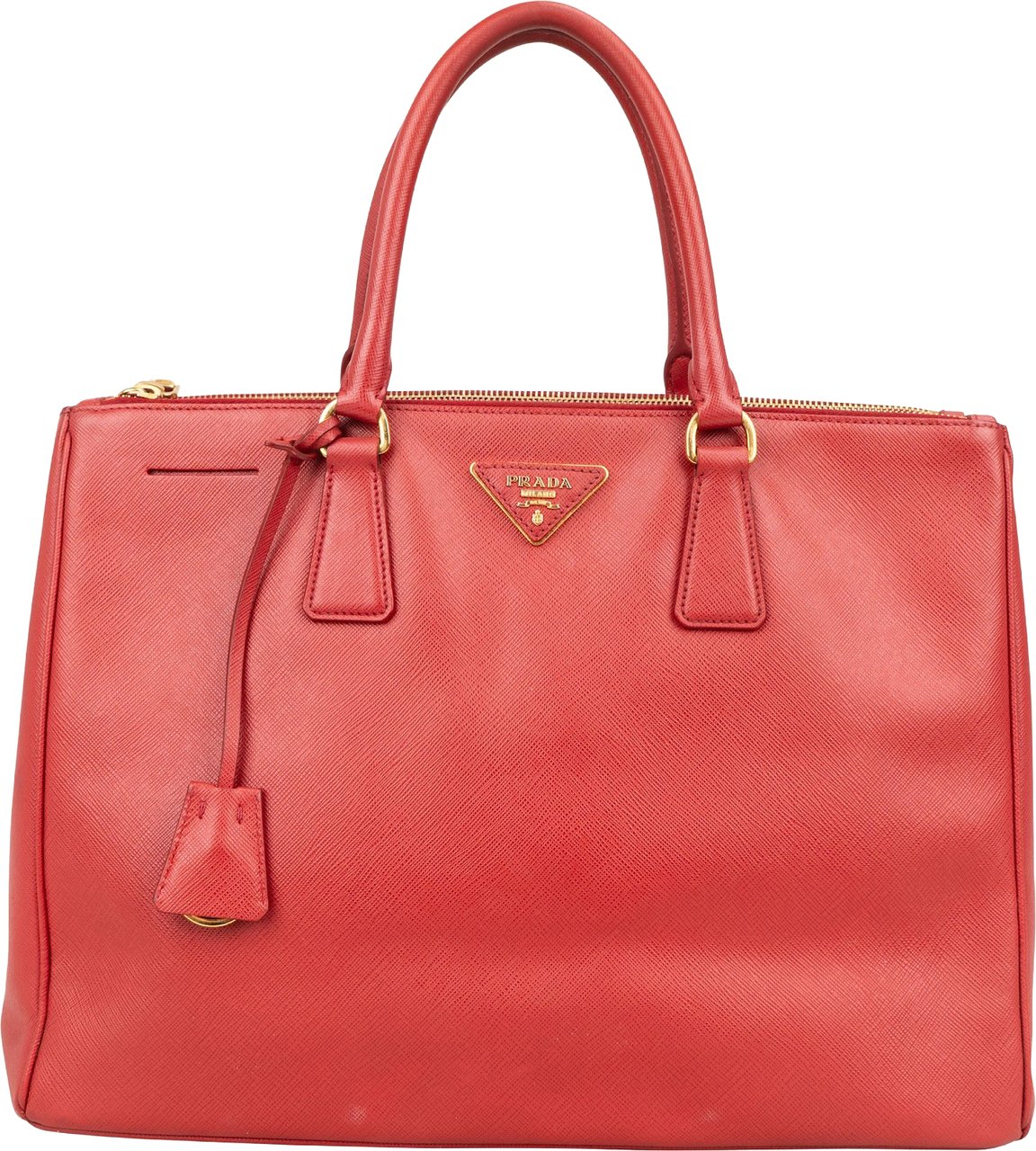 Prada Saffiano Leather Galleria Handbag Rood