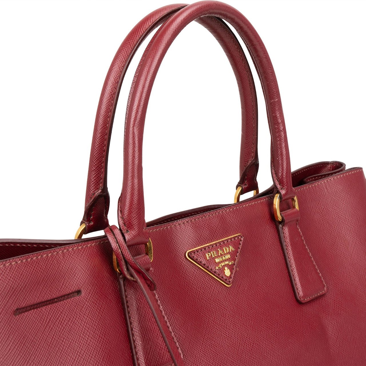 Prada Prada Saffiano Leather Galleria Tote Handbag Rood