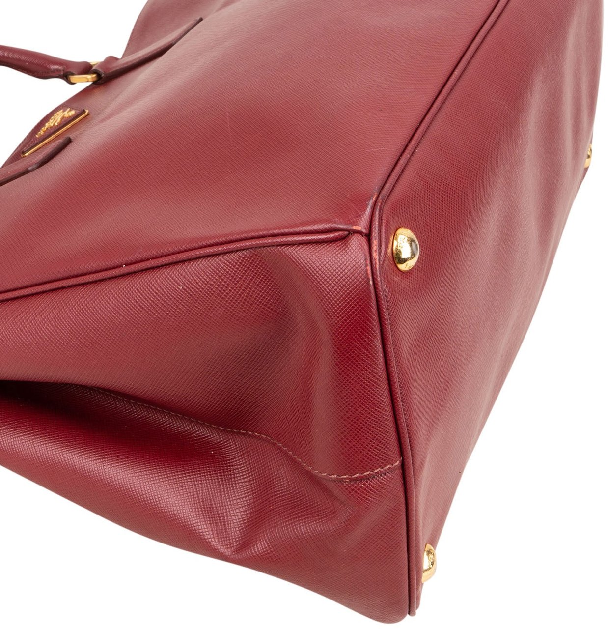 Prada Prada Saffiano Leather Galleria Tote Handbag Rood