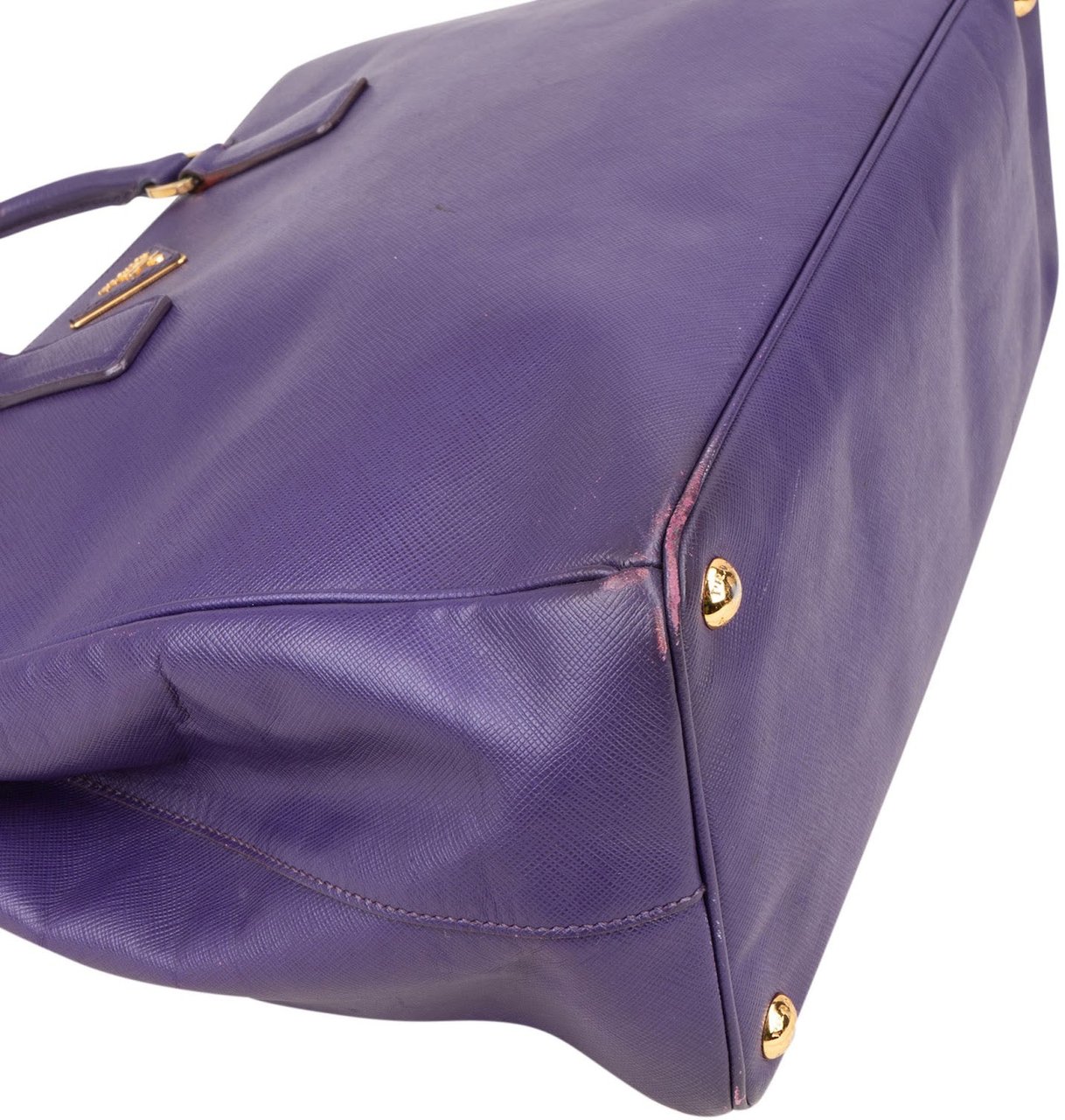 Prada Prada Purple Saffiano Leather Galleria Handbag Paars