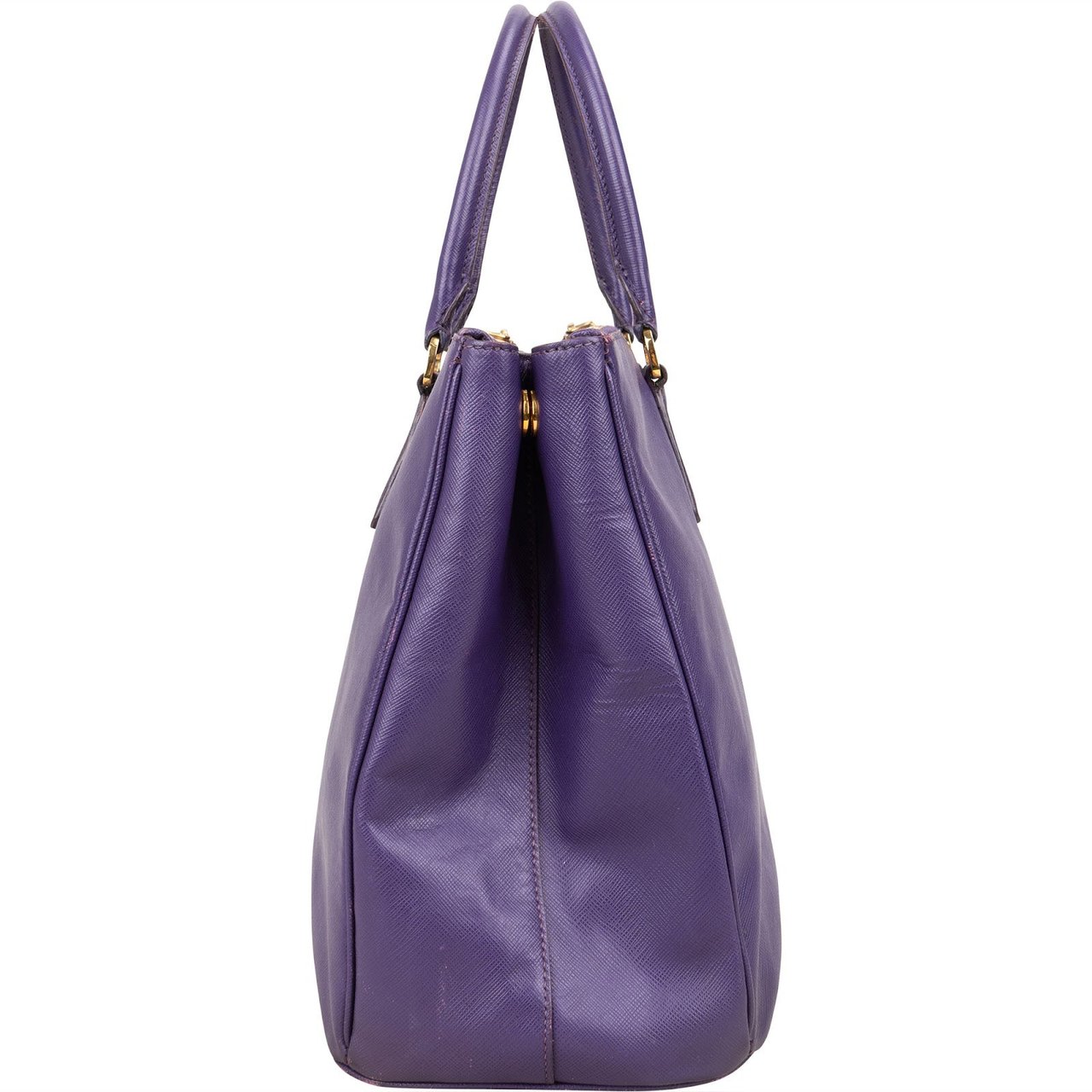 Prada Prada Purple Saffiano Leather Galleria Handbag Paars
