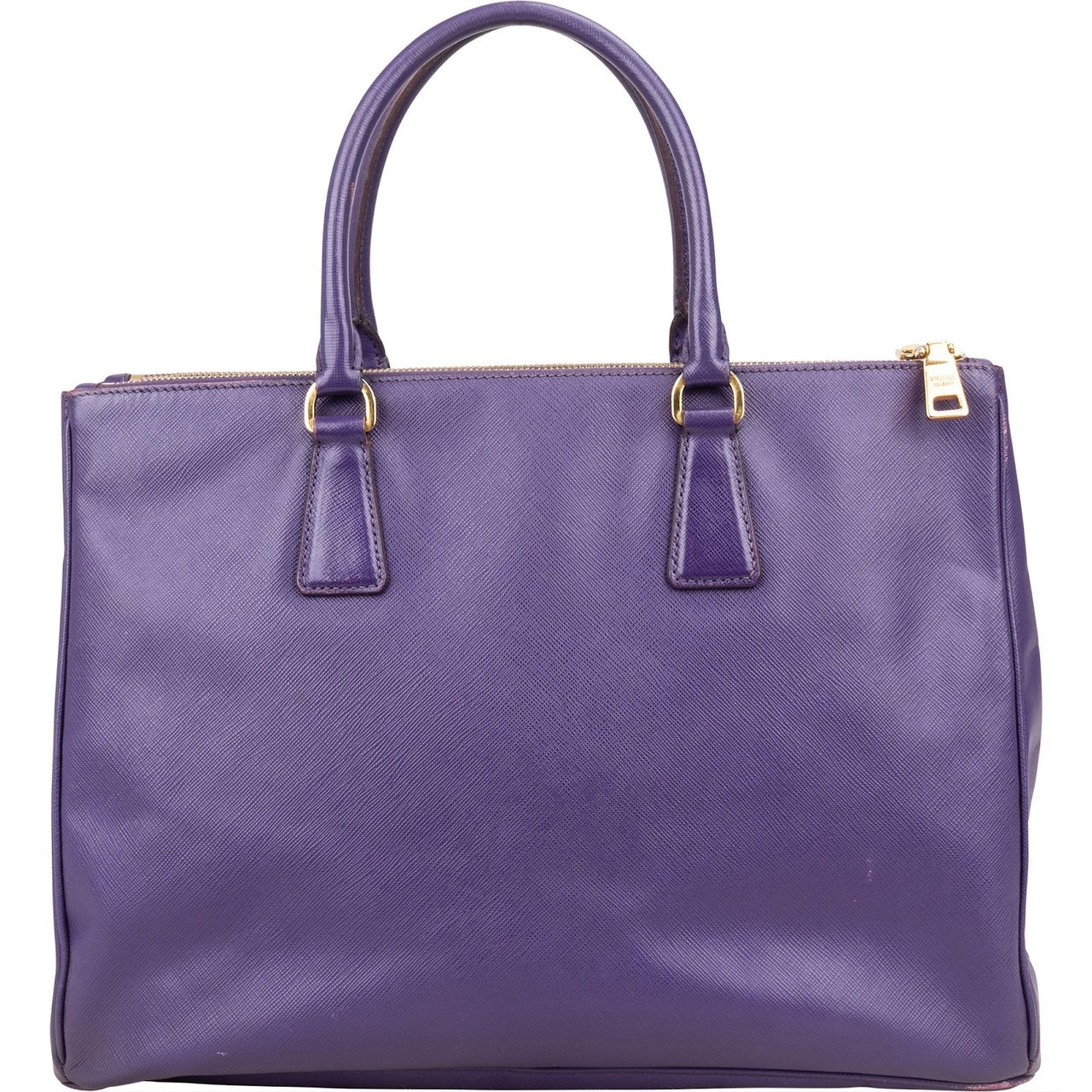 Prada Prada Purple Saffiano Leather Galleria Handbag Paars