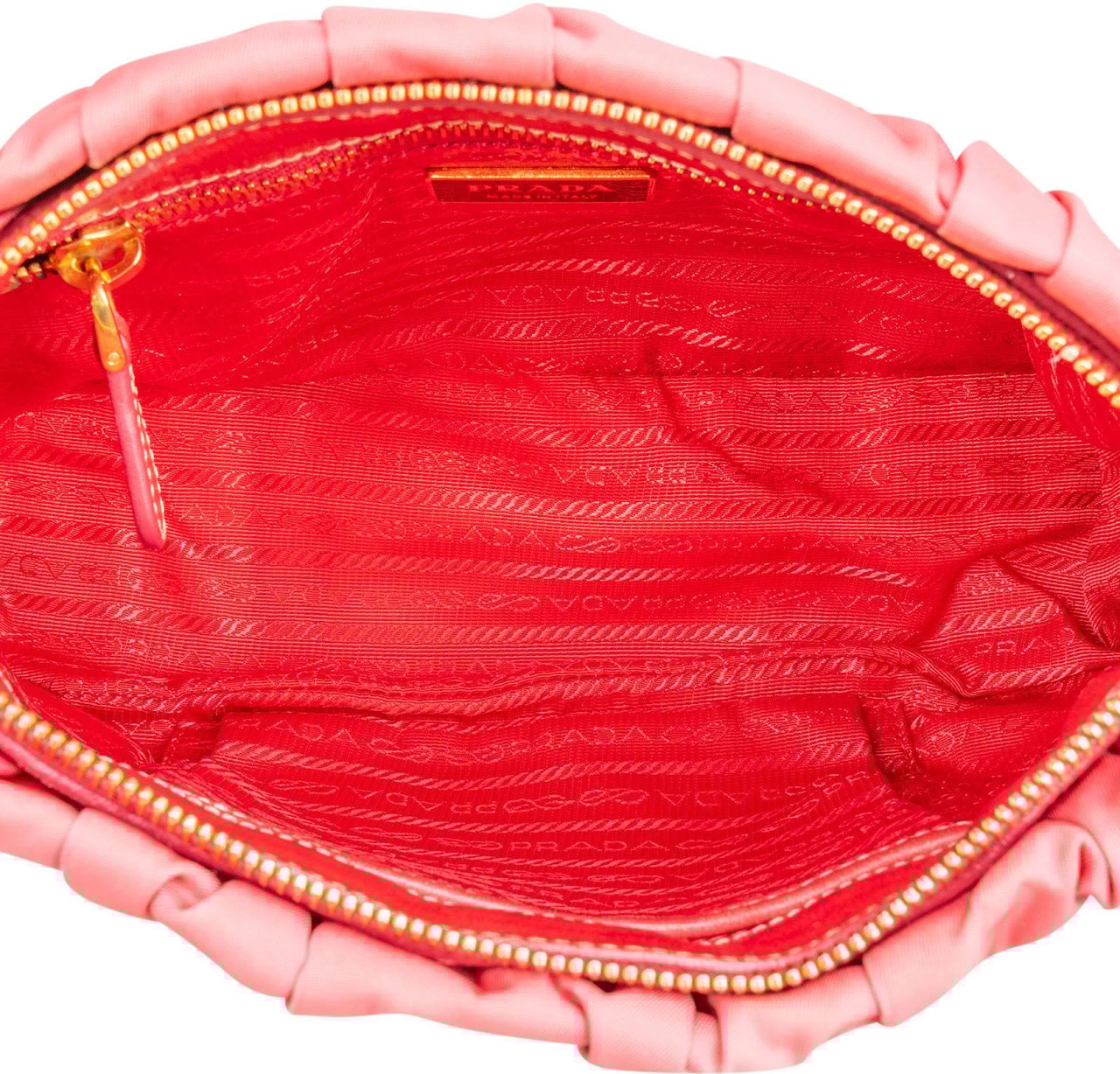 Prada Prada Tessuto Gauffre Satchel Handbag Rood