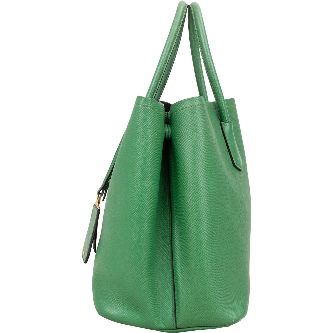 Prada Prada Saffiano Leather Double Handbag Groen