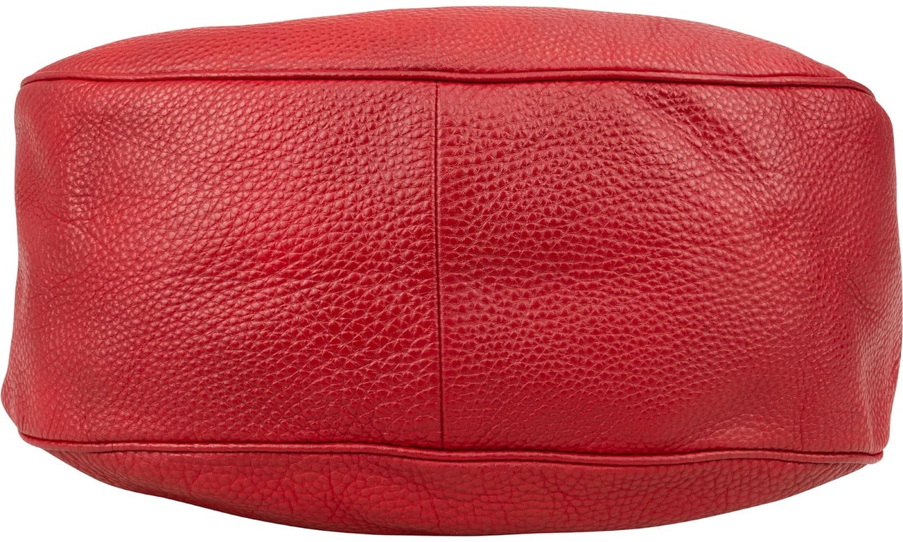Prada Red Vitello Daino Leather Hobo Shoulder Bag Rood