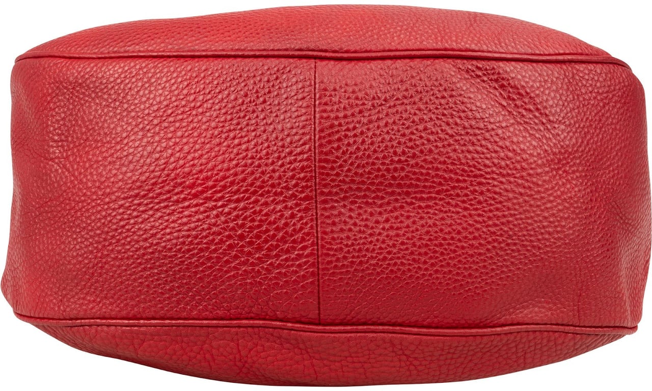 Prada Prada Red Vitello Daino Leather Hobo Shoulder Bag Rood