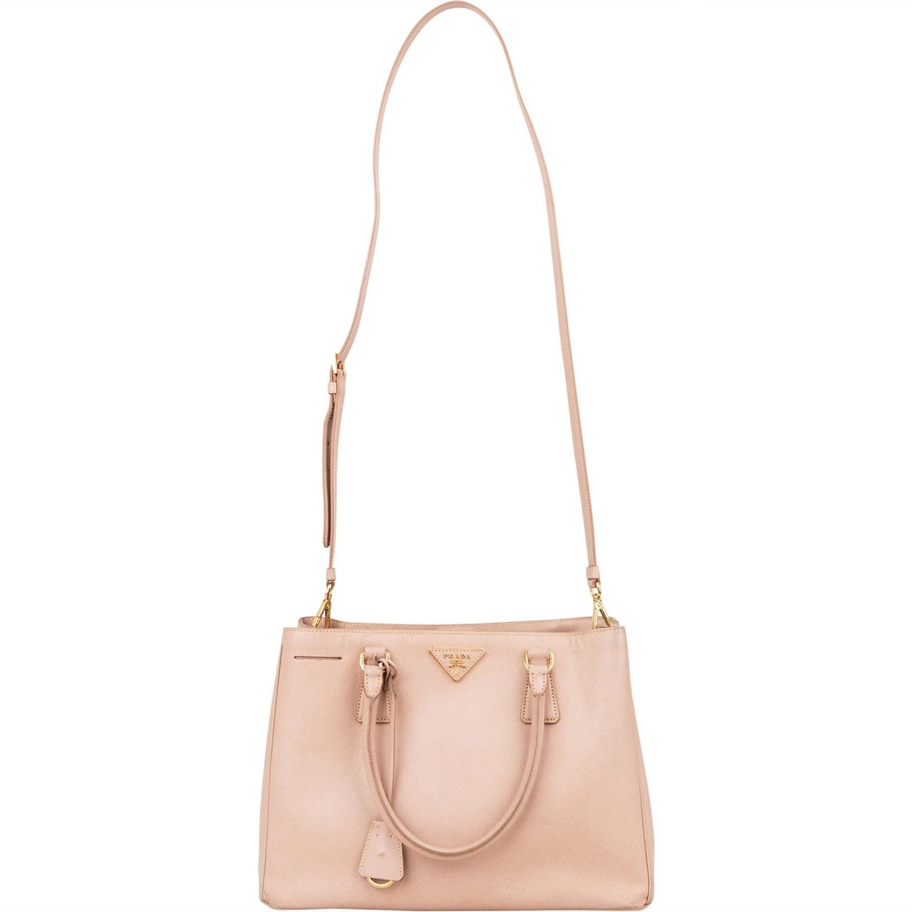 Prada Prada Saffiano Leather Galleria Handbag Rood