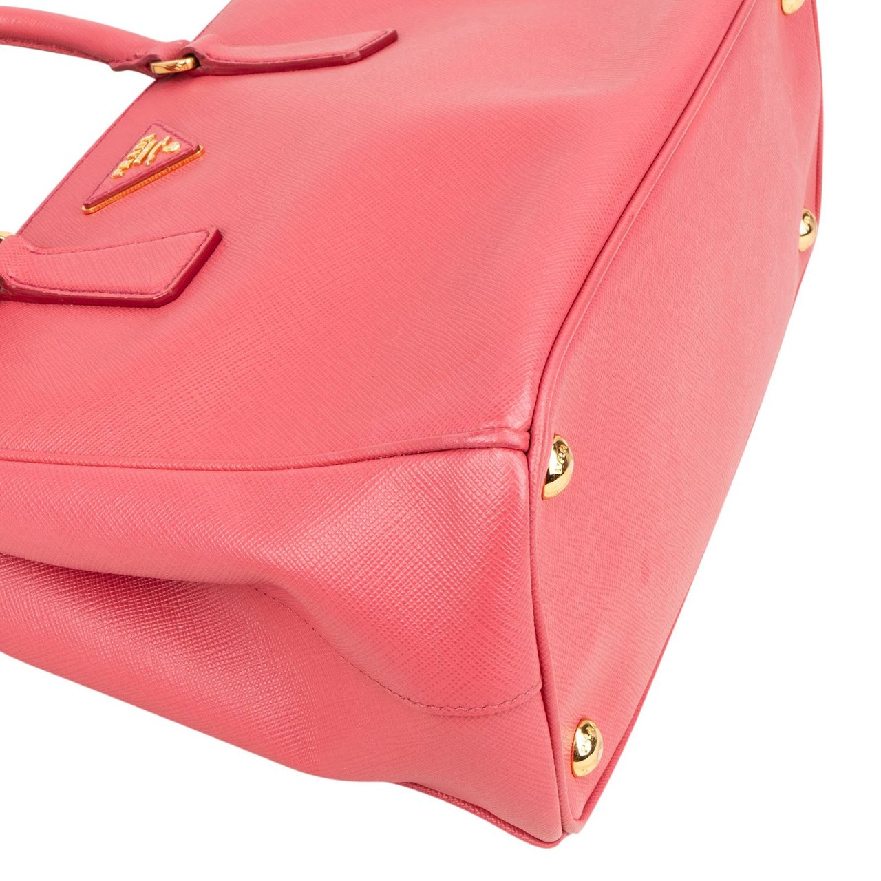 Prada Prada Pink Saffiano Leather Galleria Handbag Rood
