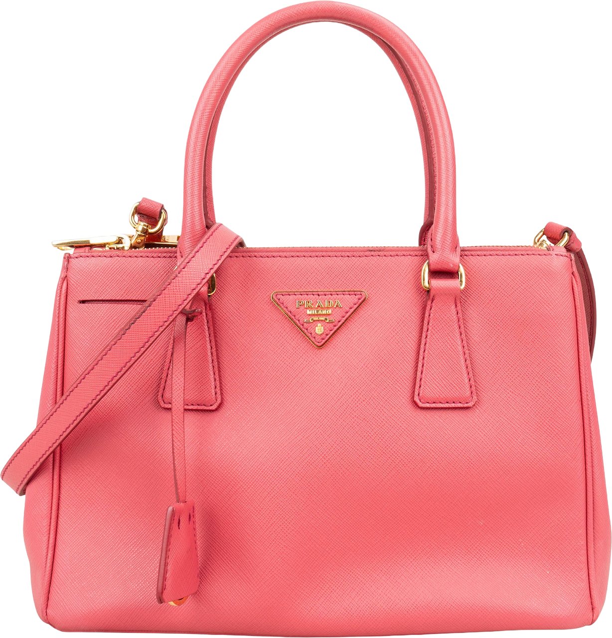 Prada Pink Saffiano Leather Galleria Handbag Roze