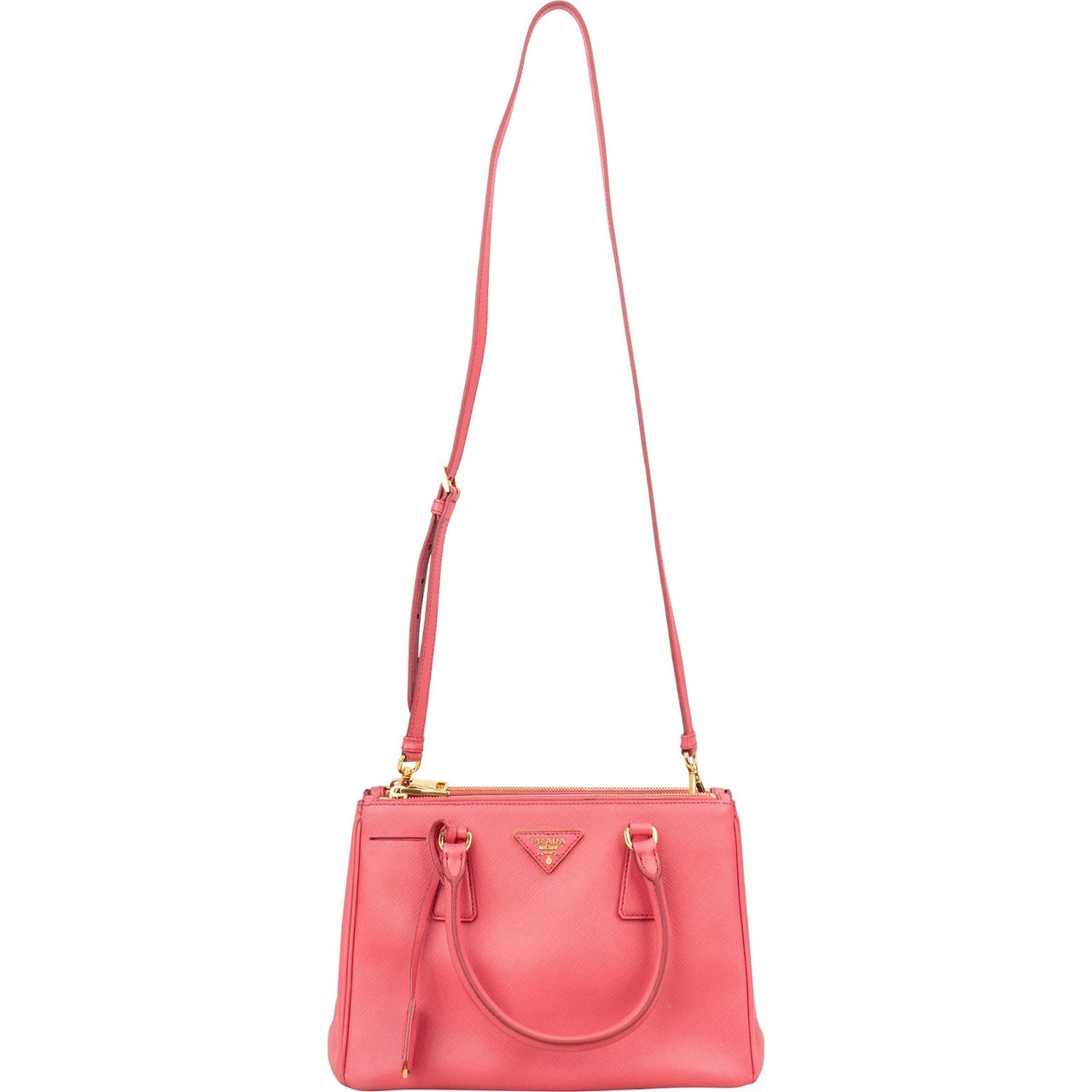 Prada Pink Saffiano Leather Galleria Handbag Roze