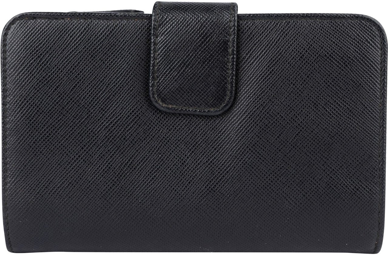 Prada Prada Saffiano Leather Bifold Wallet Zwart