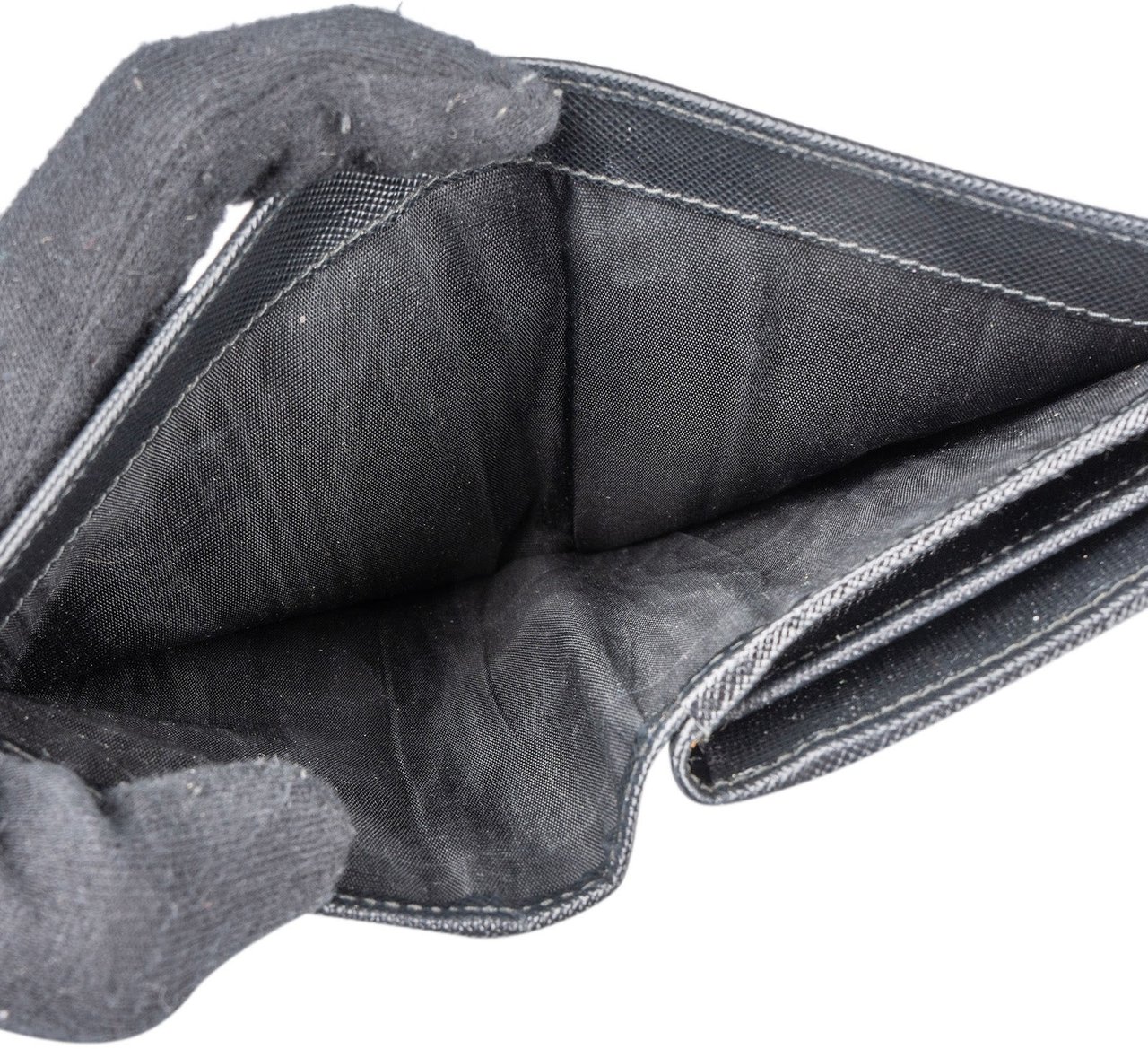 Prada Prada Saffiano Leather Bifold Wallet Zwart