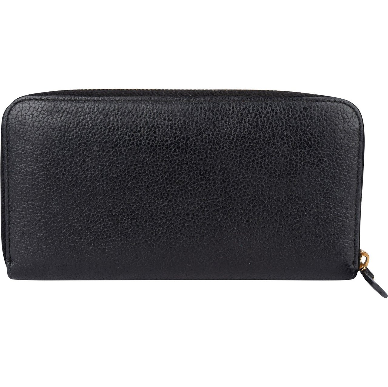 Prada Vitello Grained Leather Large Zip Around Wallet 1ML506 Zwart