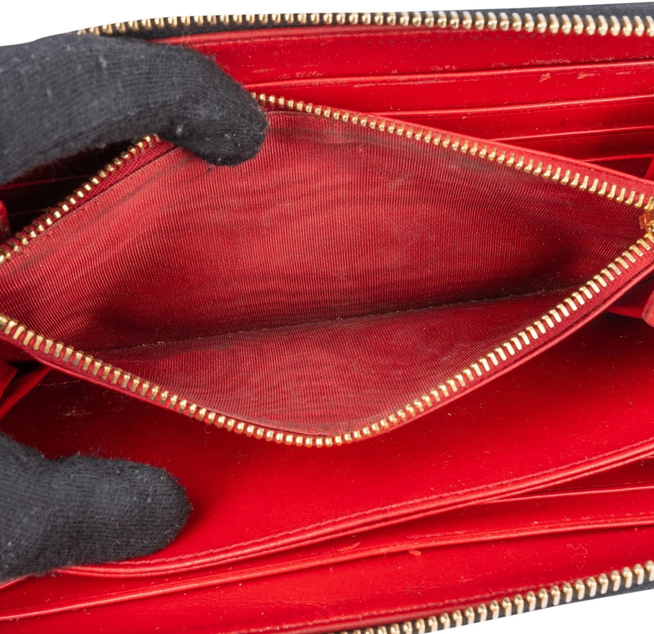 Prada Vitello Grained Leather Large Zip Around Wallet 1ML506 Zwart