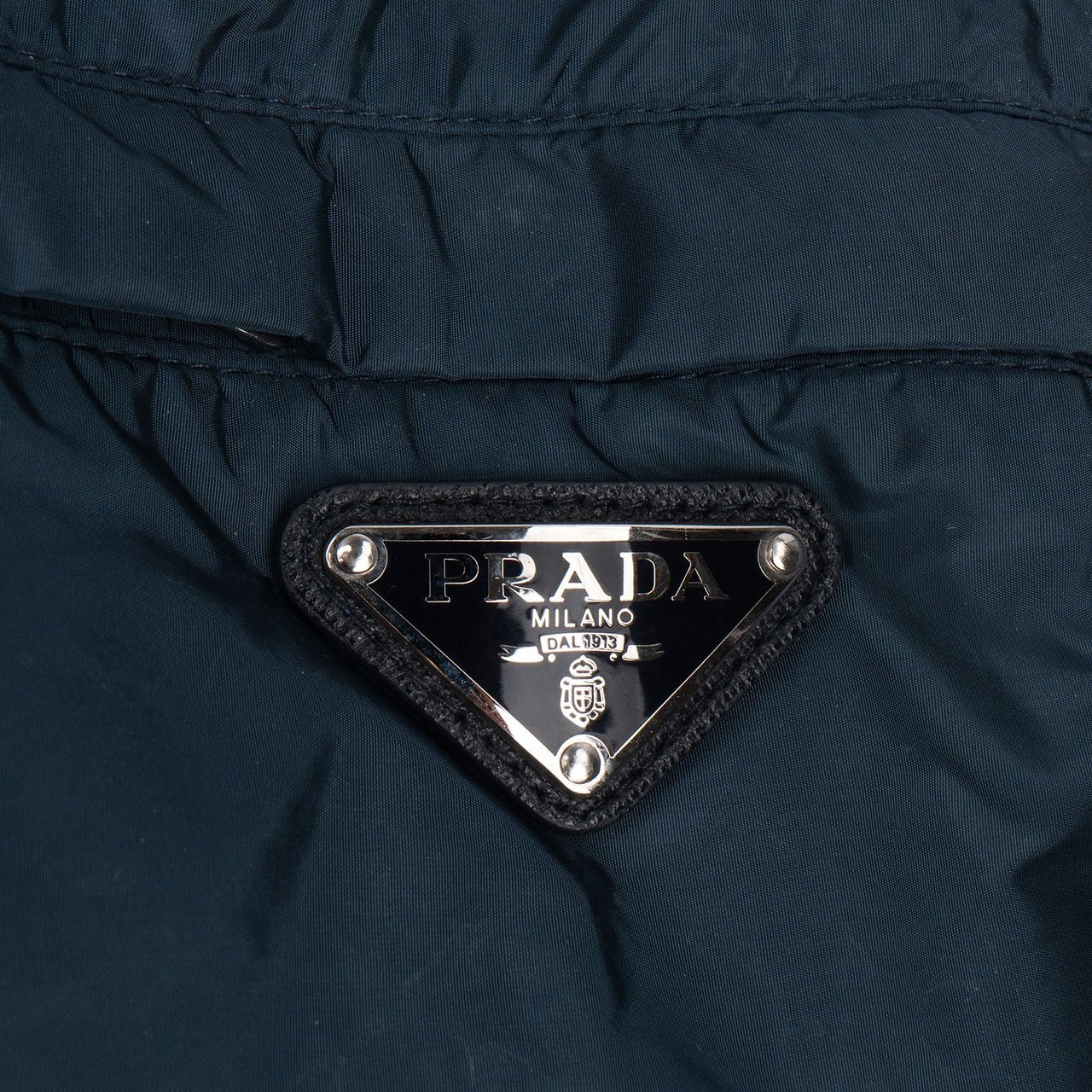 Prada Prada Navy Nylon Triangle Windbreaker Jacket (XL) Navy