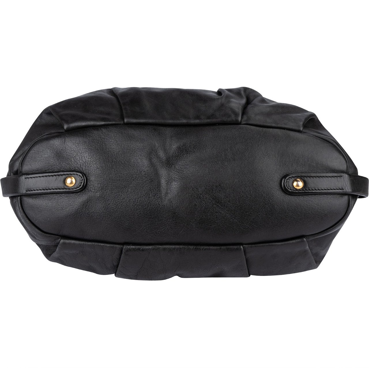 Prada Prada Classic Leather Gaufre Satchel Handbag Zwart