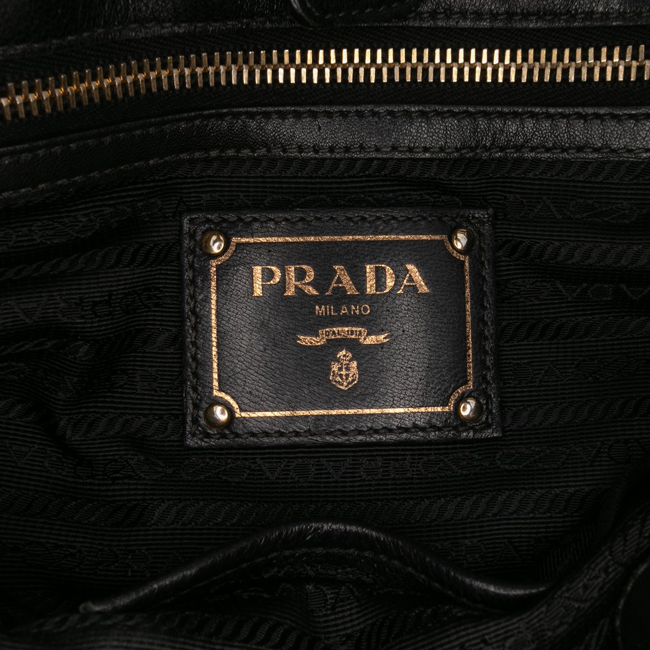 Prada Tessuto Canapa Logo Satchel Zwart