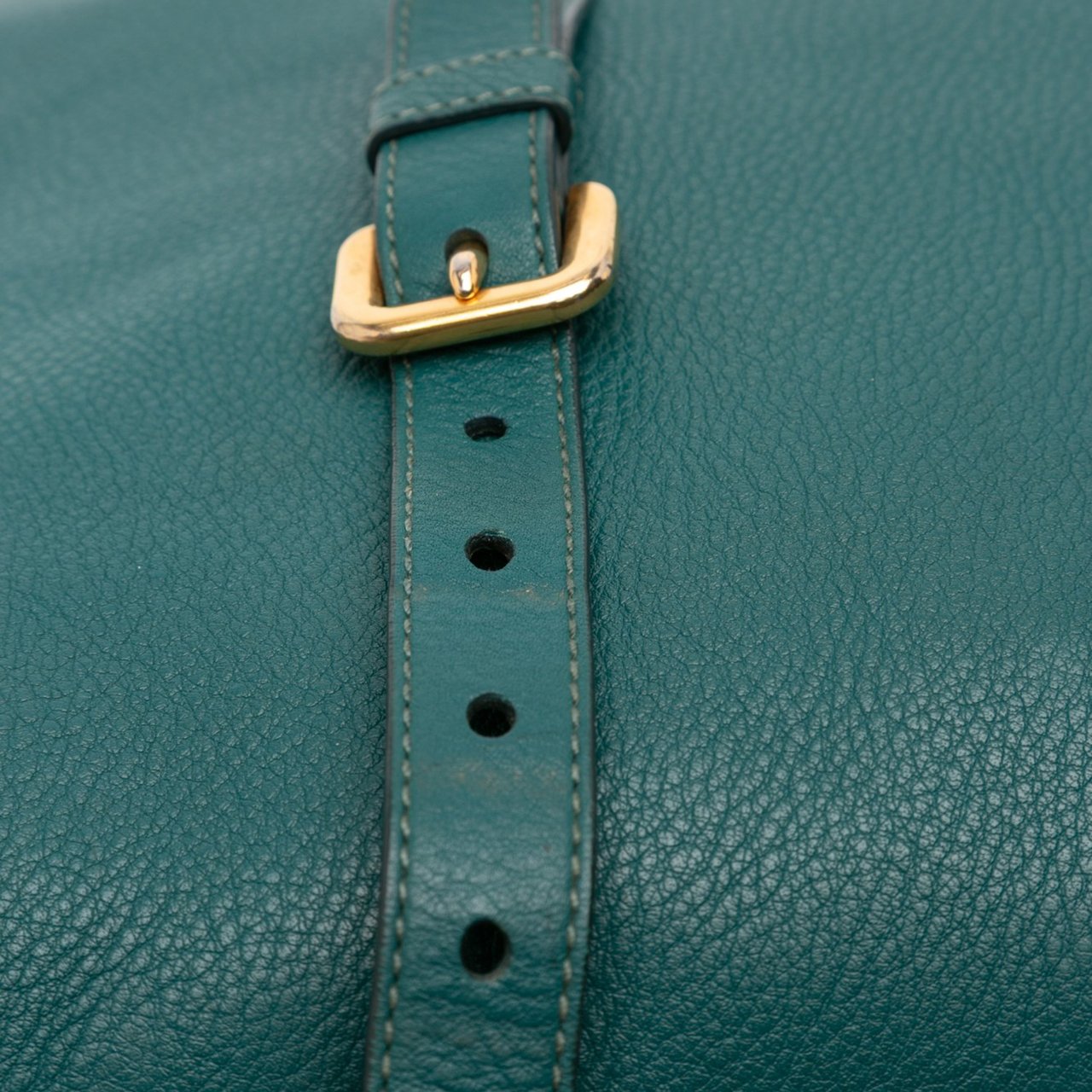 Prada Vitello Daino Open Convertible Tote Blauw