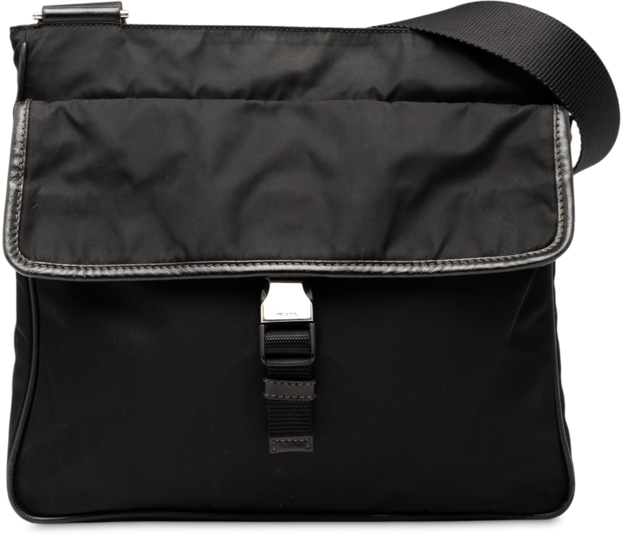 Prada Tessuto Zip Top Crossbody Zwart