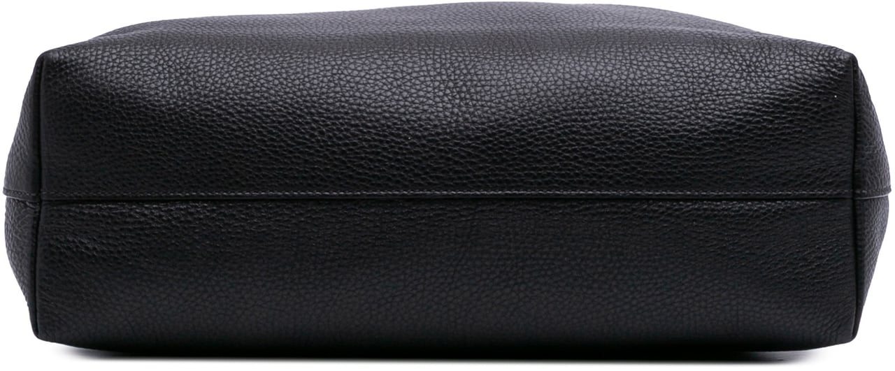 Prada Vitello Daino Open Convertible Tote Zwart