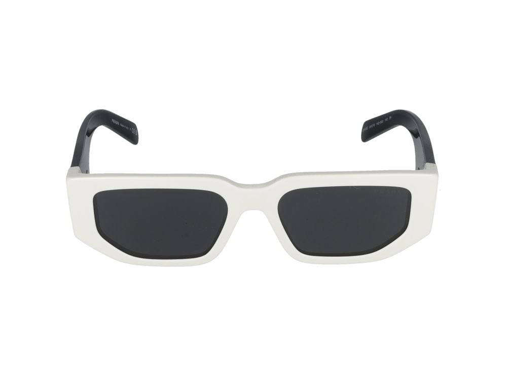 Prada Black Oversized Rectangular Acetate Sunglasses Grijs