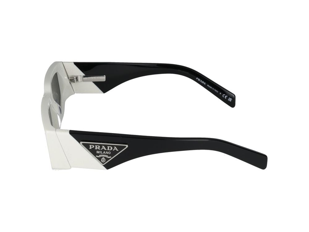 Prada Black Oversized Rectangular Acetate Sunglasses Grijs