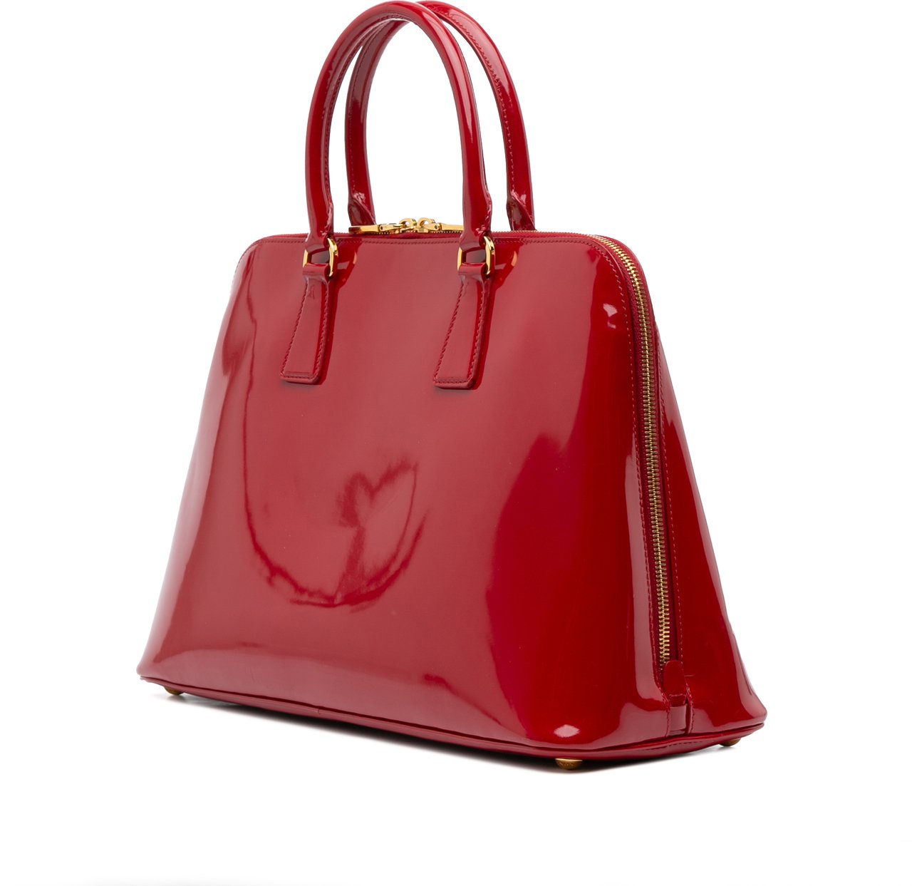 Prada Large Spazzolato Promenade Satchel Rood