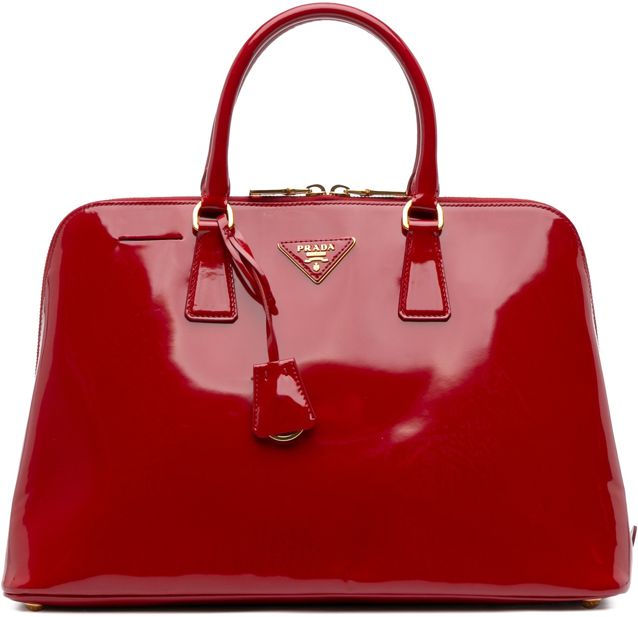 Prada Large Spazzolato Promenade Satchel Rood