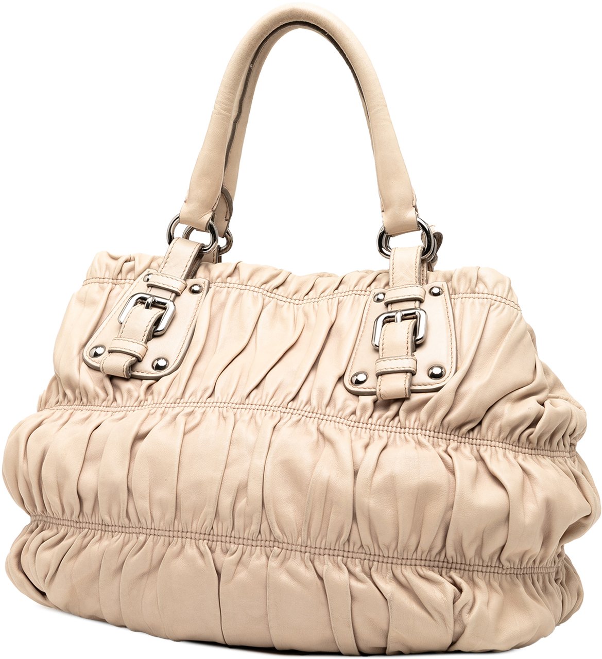 Prada Nappa Gaufre Satchel Bruin