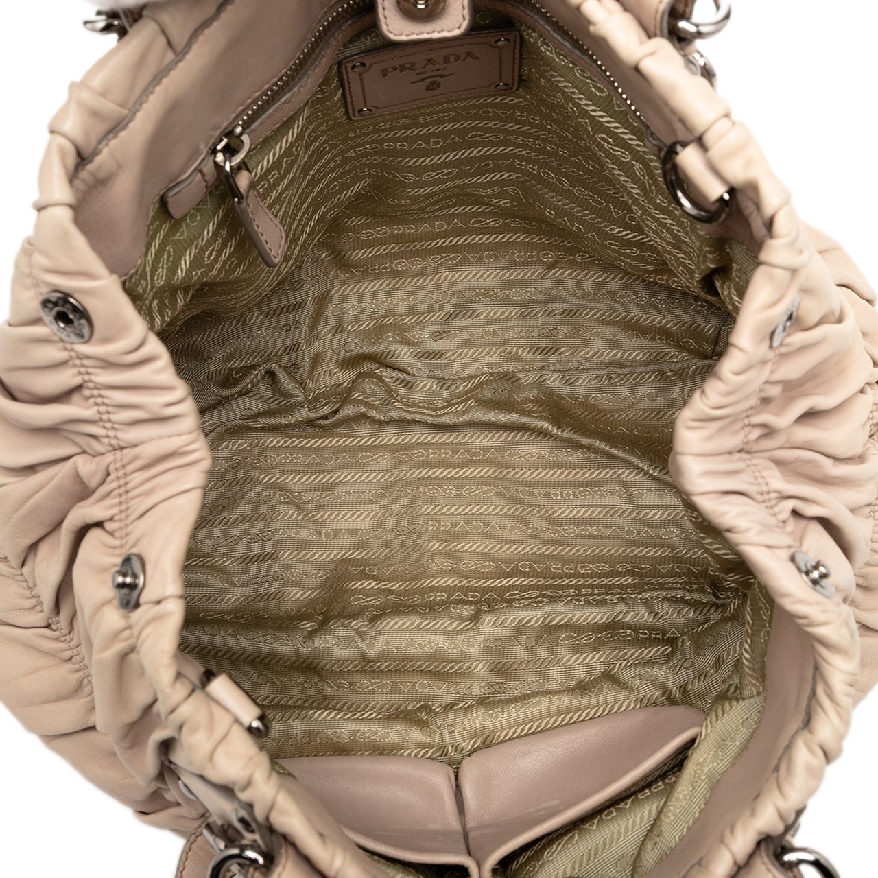 Prada Nappa Gaufre Satchel Bruin