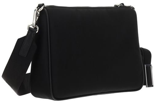 Prada Prada Black Nylon Shoulder Bag Zwart