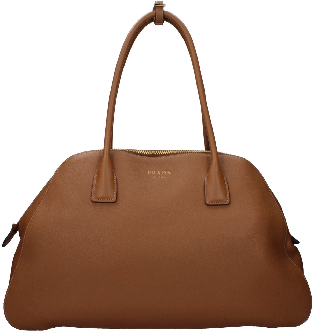 Prada Prada Brown Leather Shoulder Bag Bruin