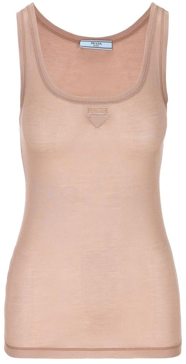 Prada Sleeveless Logo Top Roze