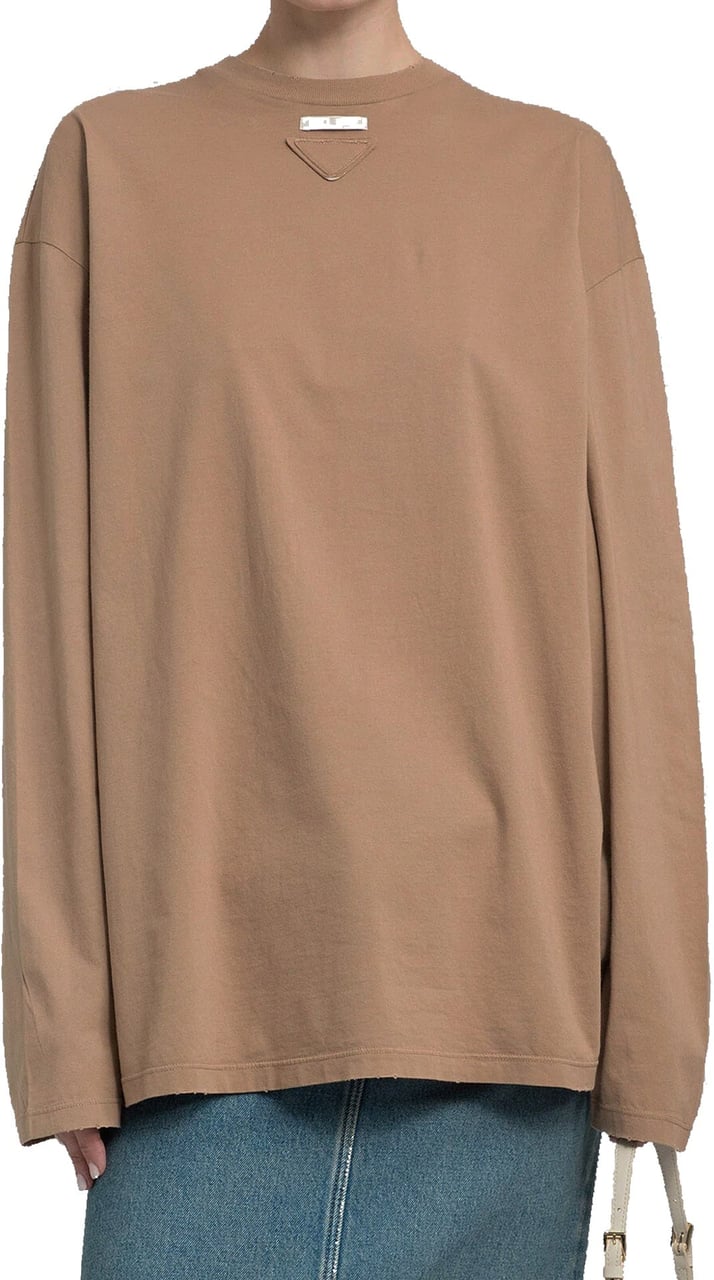Prada Cotton Patch T-Shirt Bruin