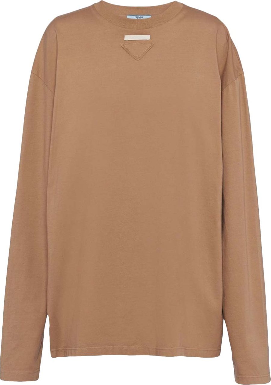 Prada Cotton Patch T-Shirt Bruin