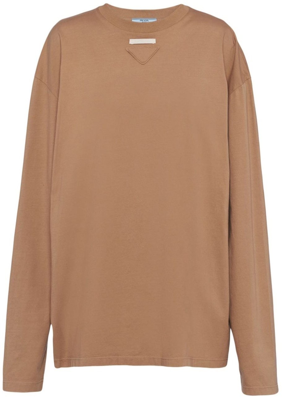 Prada Cotton Patch T-Shirt Bruin