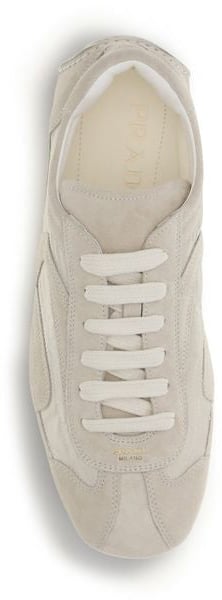 Prada Beige Calf Leather Bos Taurus Sneakers Beige