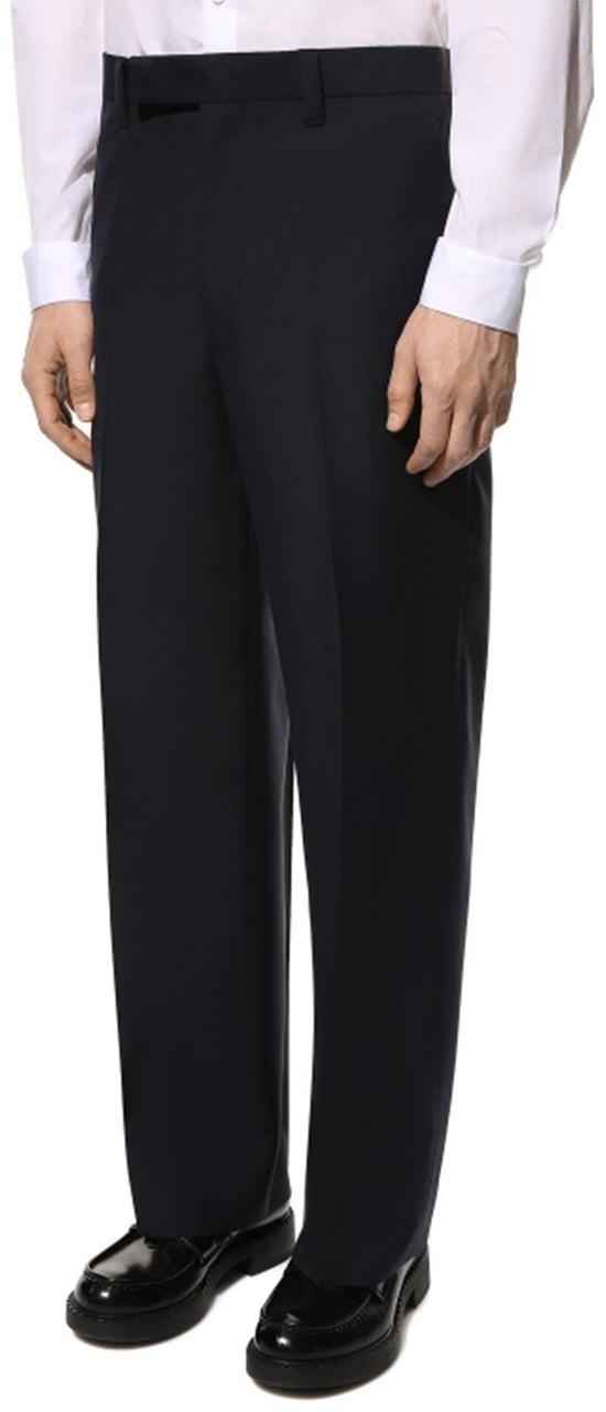 Prada Wool Classic Pants Blauw