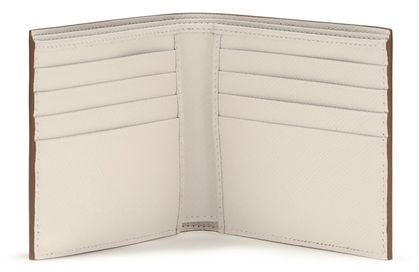 Prada Beige Calf Leather Bos Taurus Wallet Beige