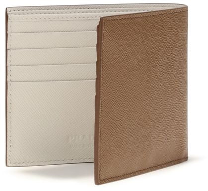 Prada Beige Calf Leather Bos Taurus Wallet Beige
