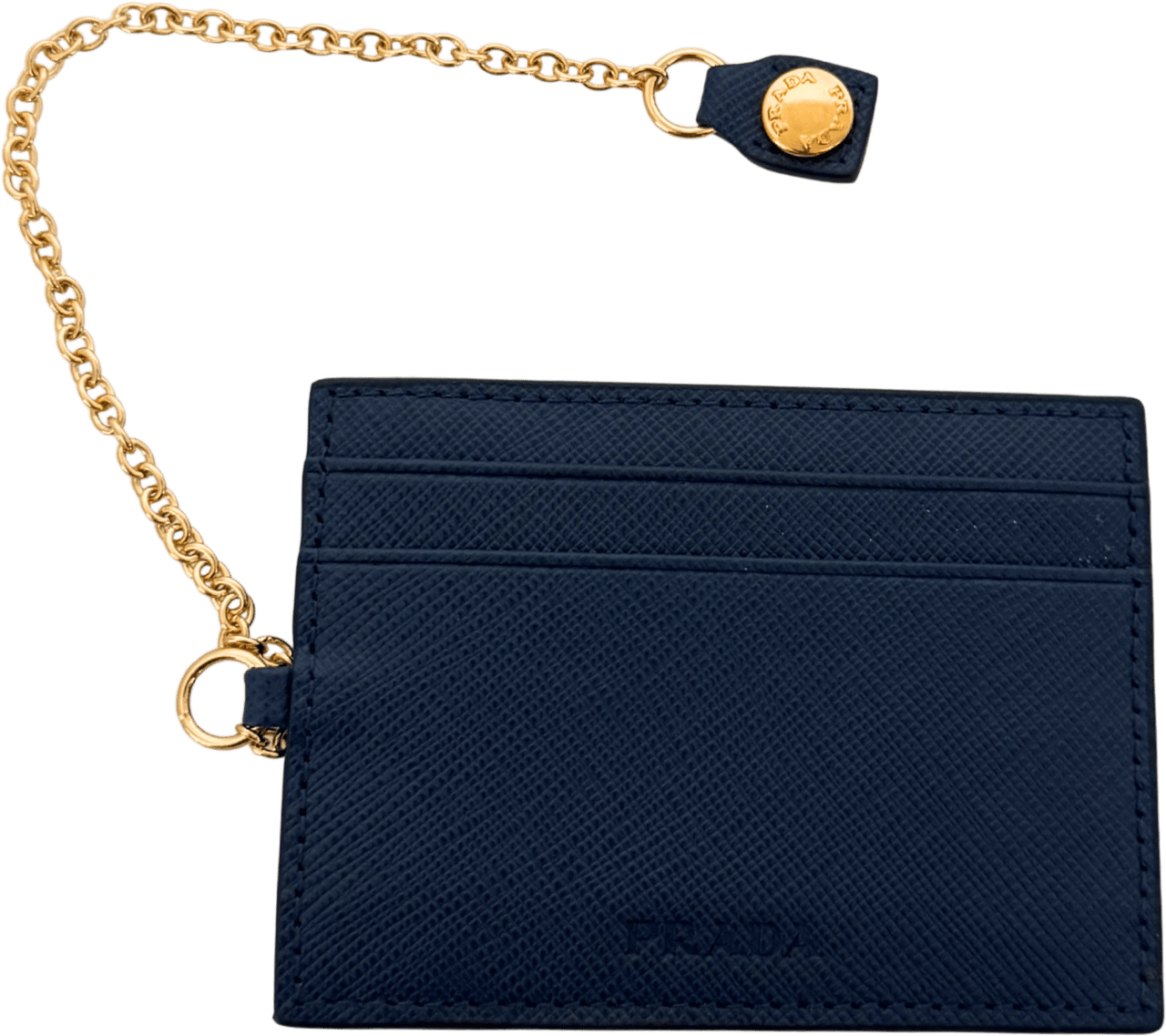 Prada Prada lange Geldbörse aus Saffiano Leder Bluette / neuwertig Blauw