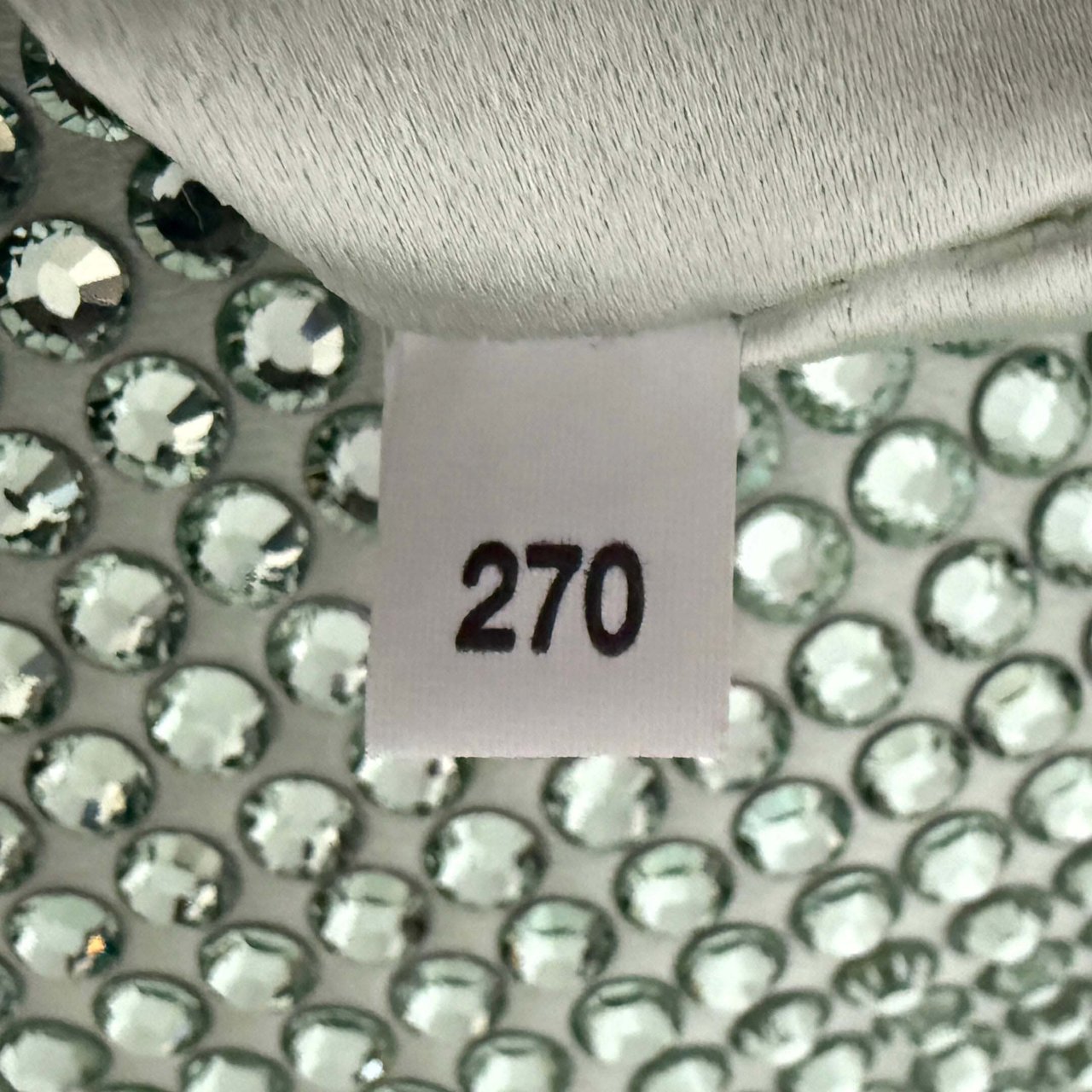 Prada Prada satin handbag with crystal embellishment, aqua / very good Groen