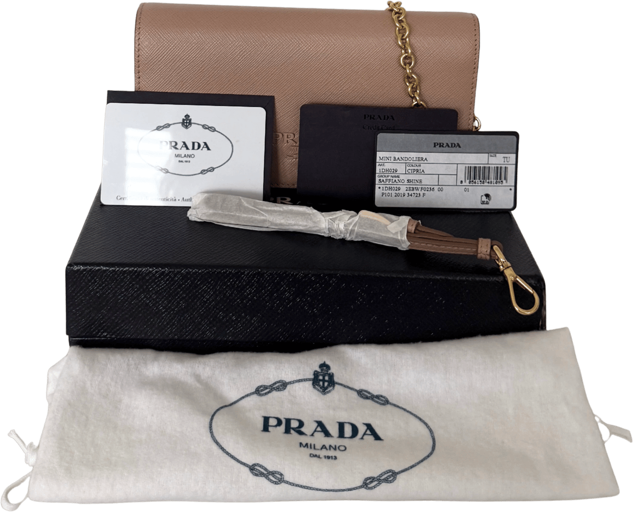 Prada Prada Wallet on Chain Mini Bandoliera Cipria Roze