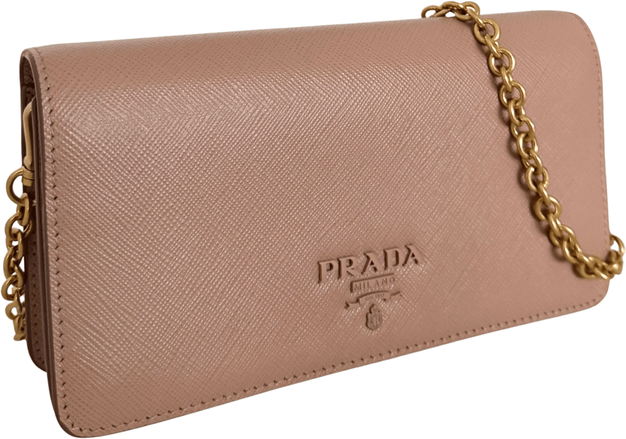 Prada Prada Wallet on Chain Mini Bandoliera Cipria Roze