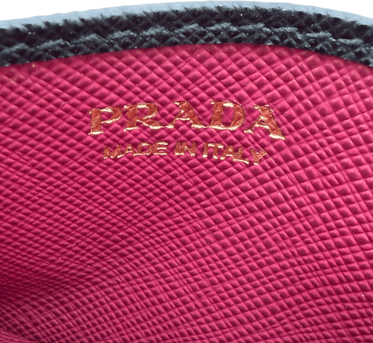 Prada Prada Kartenetui aus Saffiano Leder Schwarz / sehr gut Zwart