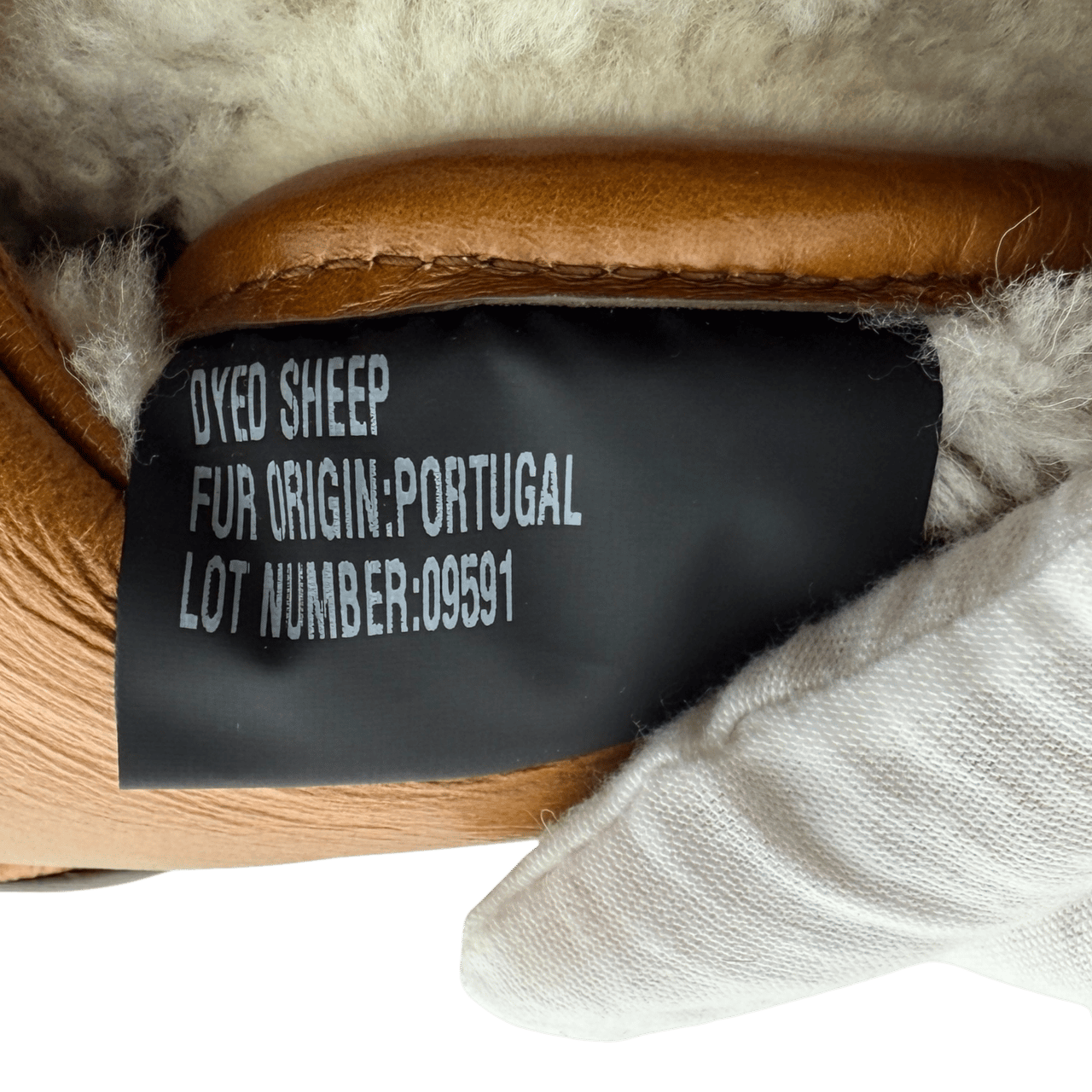 Prada Prada kleine Arqué Schultertasche aus Lammfell Cognac / neuwertig Bruin