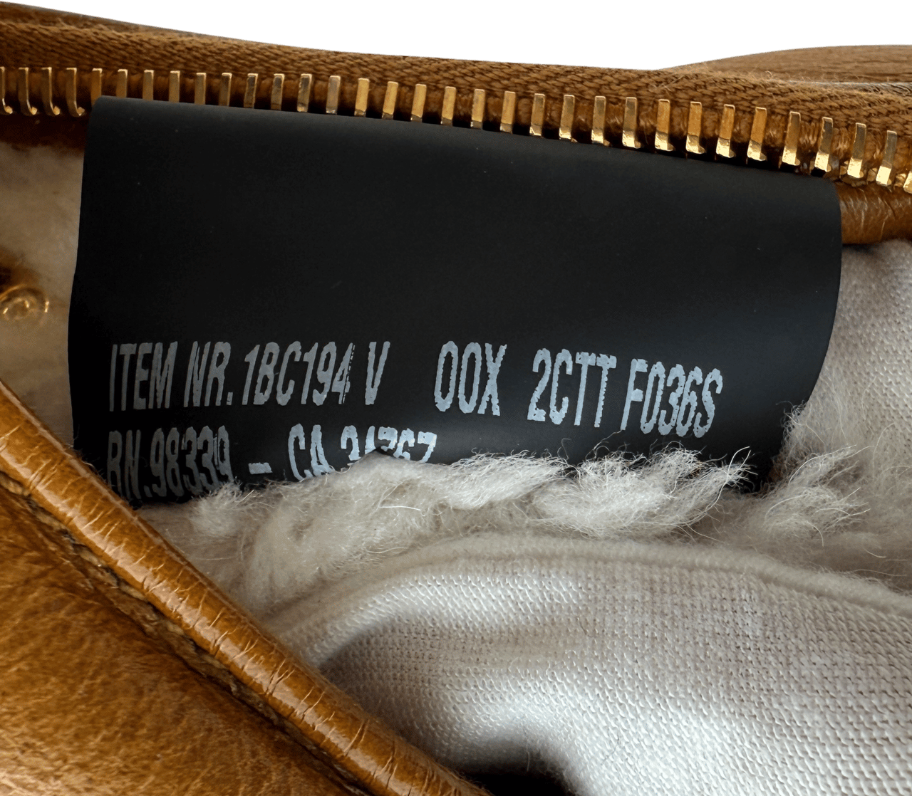 Prada Prada kleine Arqué Schultertasche aus Lammfell Cognac / neuwertig Bruin