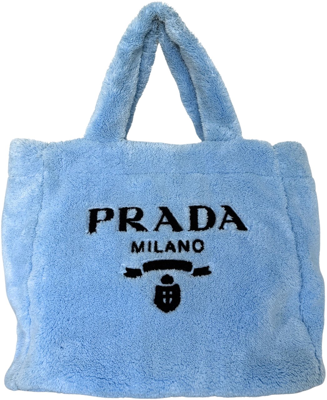 Prada Terry Tote Bag Celeste Blauw