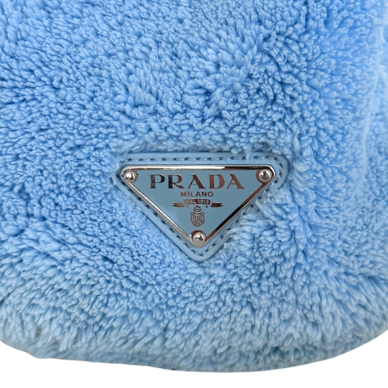 Prada Terry Tote Bag Celeste Blauw